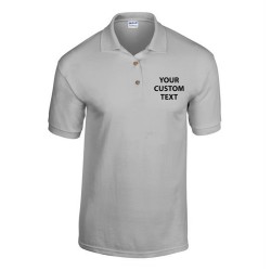 Personalised Polo Shirts Kids DryBlend Jersey Gildan White 185gsm, Colours 190gsm with custom text Embroidery or logo