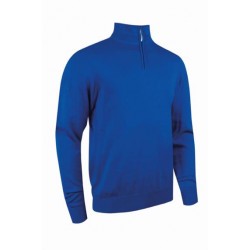 Plain GOLF ZIP NECK COTTON SWEATER GLENMUIR 12 GSM