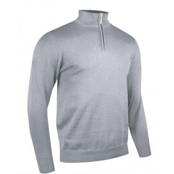 Plain GOLF ZIP NECK COTTON SWEATER GLENMUIR 12 GSM