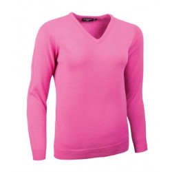 Plain GOLF LADIES V NECK LAMBSWOOL SWEATER GLENMUIR