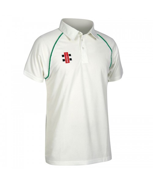 Plain Kids Matrix short sleeve shirt Gray Nicolls 145 GSM