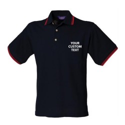 Personalised Polo Shirt personalised Henbury 225gsm with custom text Embroidery or logo