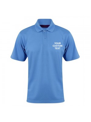 Personalised Polo Shirts Coolplus Henbury 180gsm with custom text Embroidery or logo