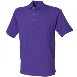 Personalised Polo Shirt Classic Heavy Pique Henbury 225gsm with custom text Embroidery or logo