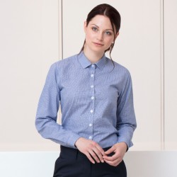 Plain Women's gingham Pufy wicking long sleeve SHIRT HENBURY 115 GSM