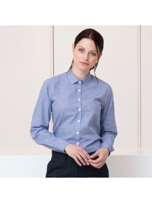 Plain Women's gingham Pufy wicking long sleeve SHIRT HENBURY 115 GSM