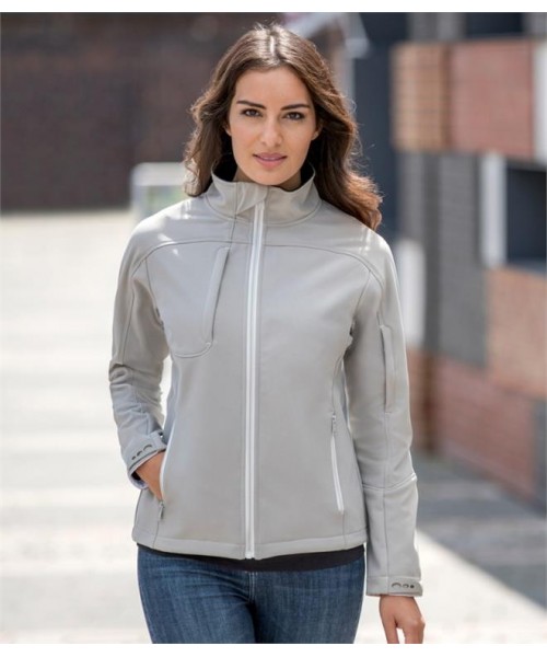 Plain LADIES BIONIC SOFT SHEL JACKET RUSSELL 320 GSM