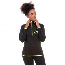 Gym Wear Zip Girlie cool ½ zip sweatshirt Gym Kitty Fitness Training, Yoga