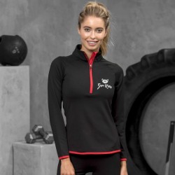 Gym Wear Zip Girlie cool ½ zip sweatshirt Gym Kitty Fitness Training, Yoga