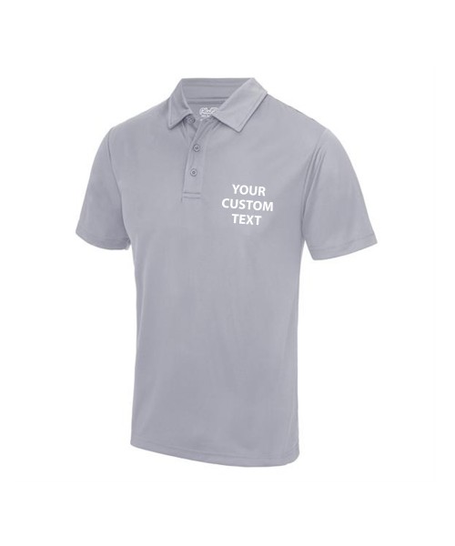 Personalised Polo Shirts AWDis Just Cool 140gsm with custom text Embroidery or logo