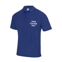 Personalised Polo Shirts SuperCool Performance AWDis Just Cool 170gsm with custom text Embroidery or logo
