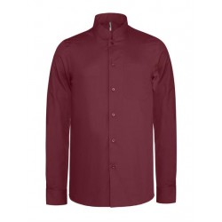 Plain LONG SLEEVE MANDARIN COLLAR SHIRT KARIBAN 110 GSM