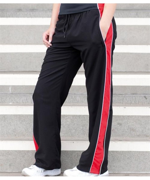 Plain LADIES CONTRAST TRACK PANTS FINDEN & HALES 130 GSM