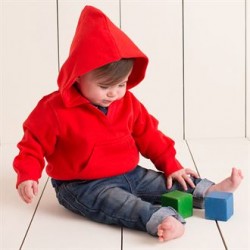 Plain BABY/TODDLER HOODED SWEATSHIRT LARKWOOD 280 GSM