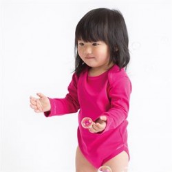 Plain LONG SLEEVE BABY BODYSUIT LARKWOOD 200 GSM