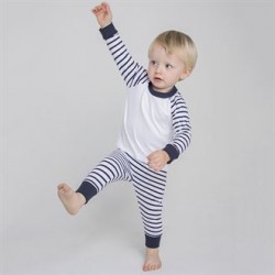 Plain BABY/TODDLER STRIPED PYJAMAS LARKWOOD 160 GSM