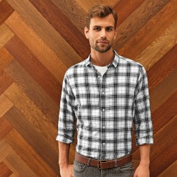 Plain Ginmill check cotton long sleeve SHIRT PREMIER 115 GSM