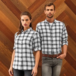 Plain Ginmill check cotton long sleeve SHIRT PREMIER 115 GSM