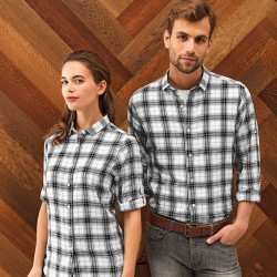 Plain Ginmill check cotton long sleeve SHIRT PREMIER 115 GSM