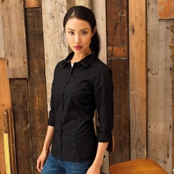 Plain LADIES LONG SLEEVE FITTED FRIDAY SHIRT PREMIER 105 GSM