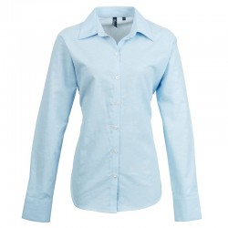 Plain Women's signature Oxford long sleeve shirt PREMIER 135 GSM