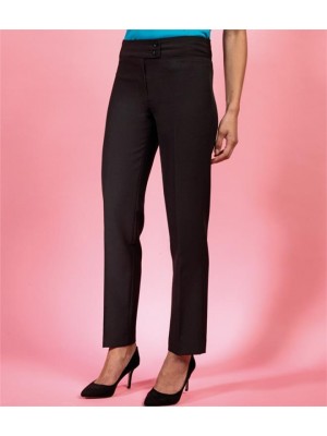 Plain LADIES IRIS STRAIGHT LEG TROUSERS PREMIER 185 GSM