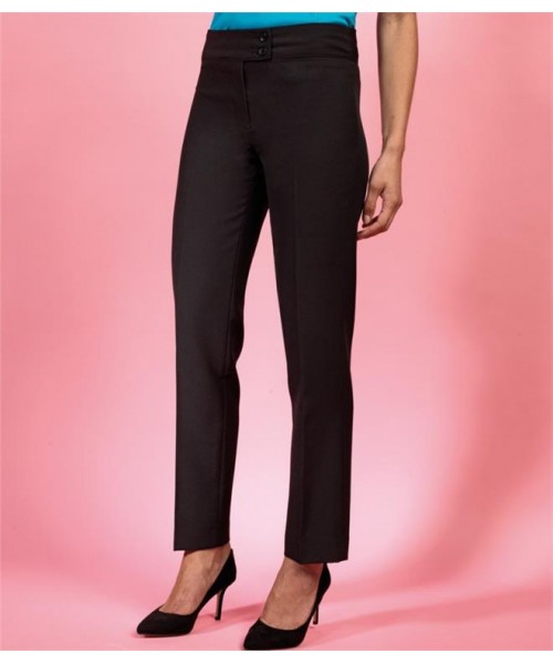 Plain LADIES IRIS STRAIGHT LEG TROUSERS PREMIER 185 GSM