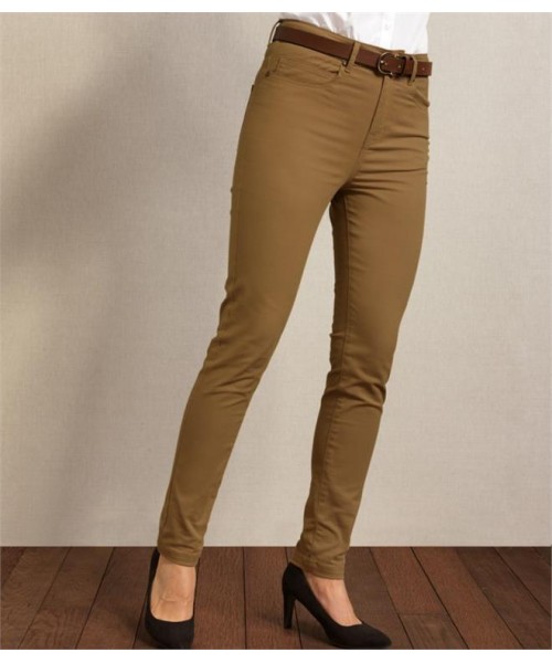 Plain LADIES PERFORMANCE CHINO JEANS PREMIER 260 GSM