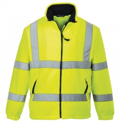 Plain Lined Hi-Vis Mesh Lined Fleece Portwest 300 GSM