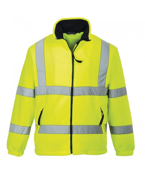 Plain Lined Hi-Vis Mesh Lined Fleece Portwest 300 GSM