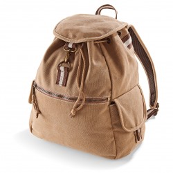 Plain Vintage canvas backpack BAG QUADRA 580 GSM