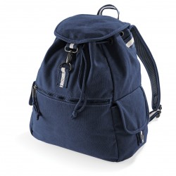 Plain Vintage canvas backpack BAG QUADRA 580 GSM