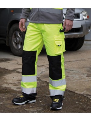 Plain SAFE-GUARD HI-VIS CARGO TROUSERS RESULT 280 GSM