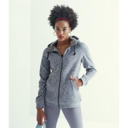 Plain LADIES MONTREAL HOODED FLEECE JACKET REGATTA ACTIVEWEAR 240 GSM