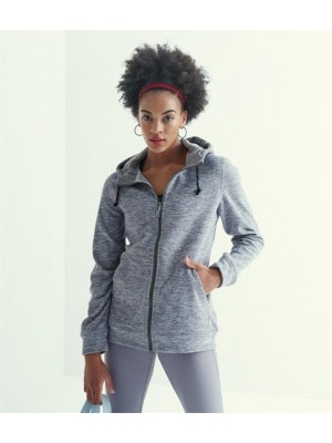 Plain LADIES MONTREAL HOODED FLEECE JACKET REGATTA ACTIVEWEAR 240 GSM