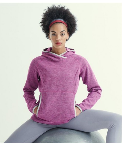 Plain LADIES NARADA FLEECE HOODIE REGATTA ACTIVEWEAR 210 GSM