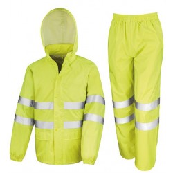 Plain SAFEGUARD HI-VIS WATERPROOF SUIT RESULT 210 GSM