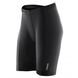 Plain LADIES BIKEWEAR PADDED CYCLING SHORTS SPIRO 200 GSM