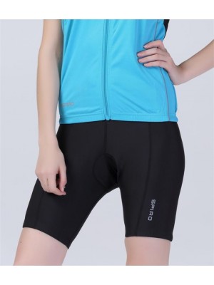 Plain LADIES BIKEWEAR PADDED CYCLING SHORTS SPIRO 200 GSM