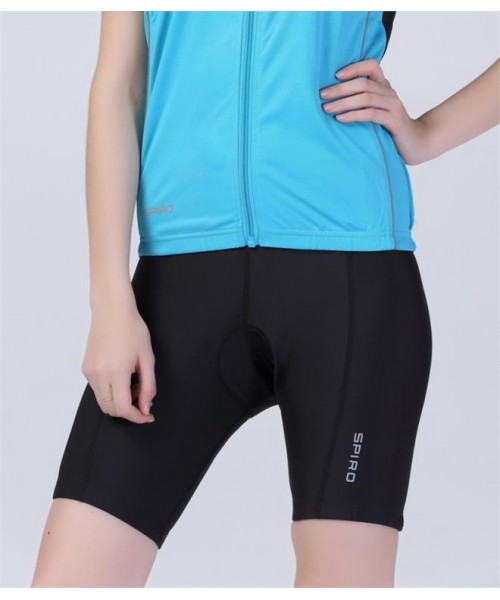 Plain LADIES BIKEWEAR PADDED CYCLING SHORTS SPIRO 200 GSM