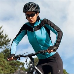 Plain LADIES BIKEWEAR LONG SLEEVE PERFORMANCE CYCLING TOP SPIRO 170 GSM