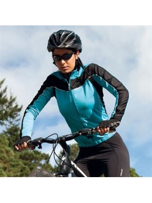 Plain LADIES BIKEWEAR LONG SLEEVE PERFORMANCE CYCLING TOP SPIRO 170 GSM