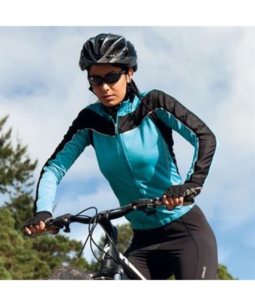 Plain LADIES BIKEWEAR LONG SLEEVE PERFORMANCE CYCLING TOP SPIRO 170 GSM