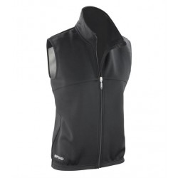 Plain LADIES AIRFLOW SOFT SHELL GILET SPIRO