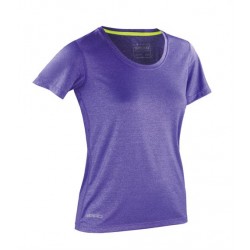 Plain LADIES FITNESS SHINY MARL T-SHIRT SPIRO 180 GSM