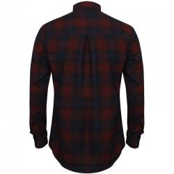 Plain MEN BRUSHED CHECK CASUAL SHIRT SKINNIFIT 120 GSM