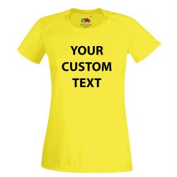 Personalised T Shirt Lady Fit Performance Fruit of the loom 140gsm  with custom design printed