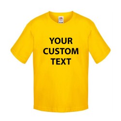 Personalised T Shirt Kids Sofspun Fruit of the loom White 160gsm, Colours 165gsm  with custom design printed