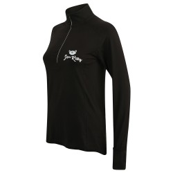 Gym Wear Zip Top Women's long sleeve ¼ zip Gym Kitty Fitness Training, Yoga