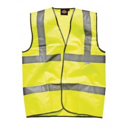 Plain HI-VIS WAISTCOAT DICKIES 120 GSM